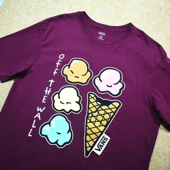 Vans Off The Wall Purple Ice Cream Graphic Tee Shirt #2 - Picture 2 of 6
